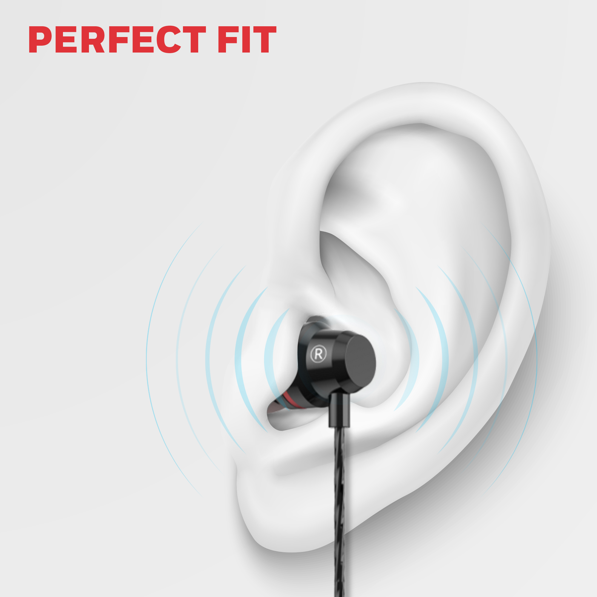 Moxie V50 Wired Earphone- Black - Image 2