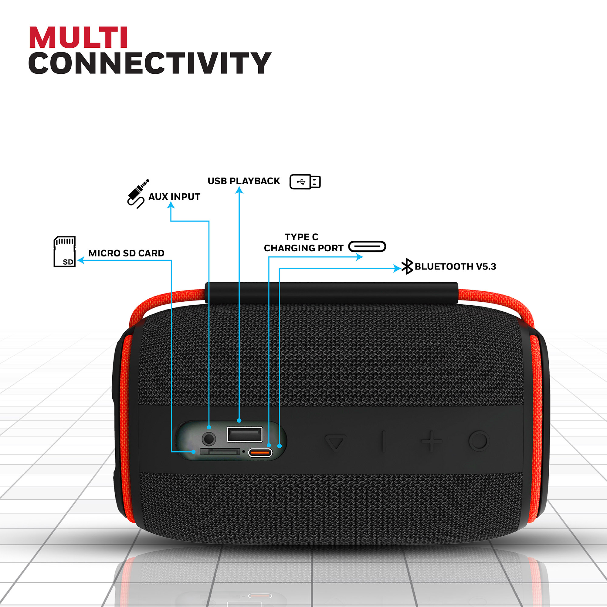 Suono P400 Bluetooth Speaker – Black - Image 4