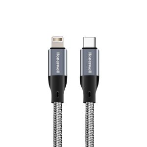 Type C to Lightning cable 1.2mtr – (Braided) – Grey