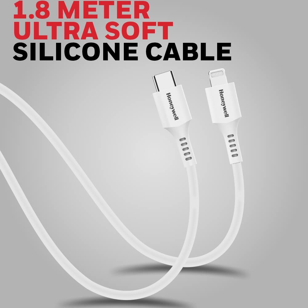 Type C to Lightning cable 1.8Mtr – White - Image 3