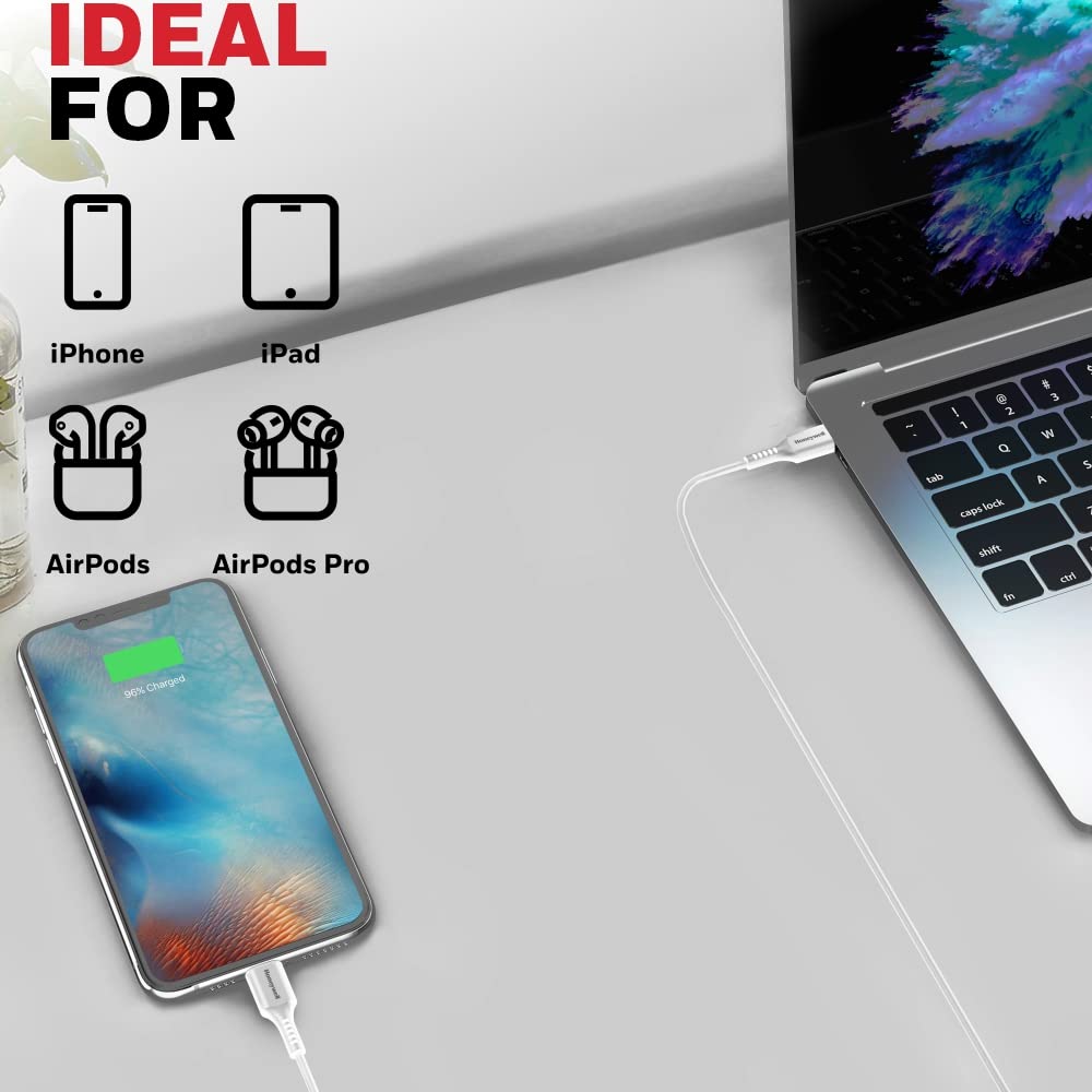 Type C to Lightning cable 1.8Mtr – White - Image 4