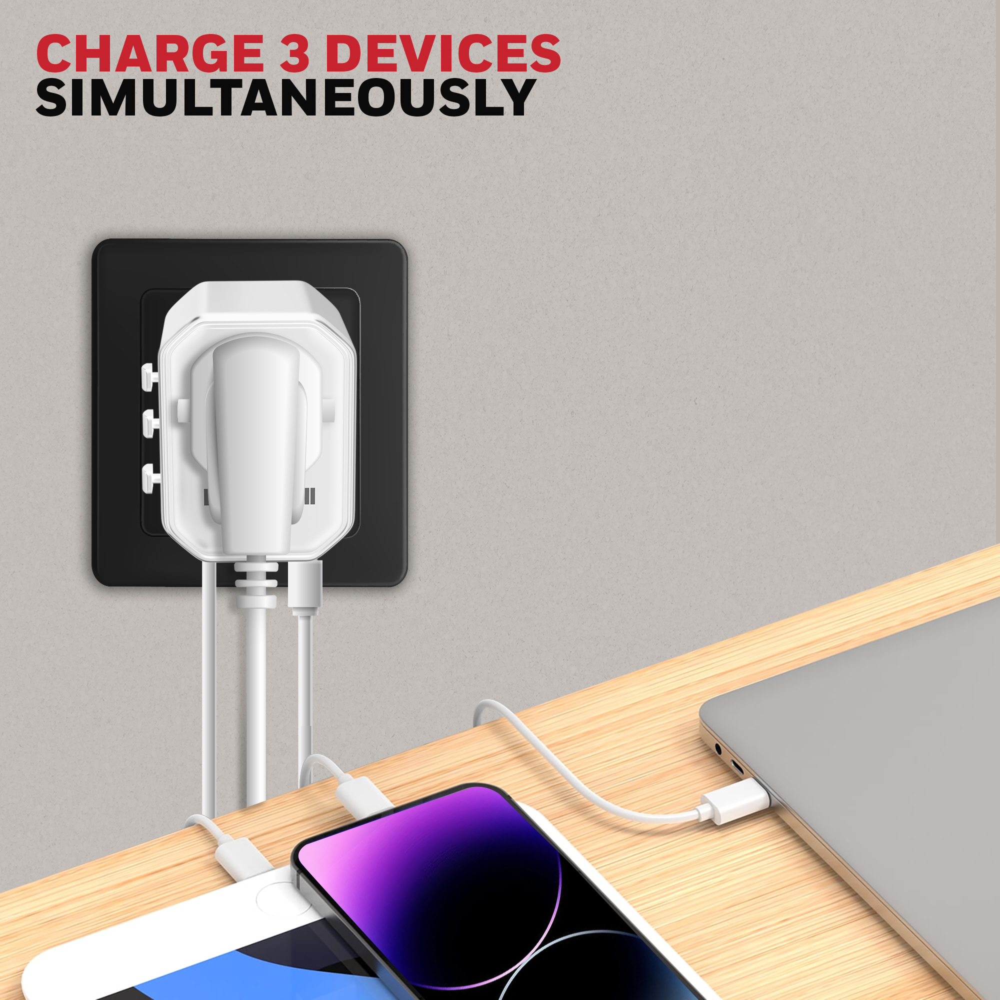 Universal World Travel Adapter – 38W(White) - Image 3