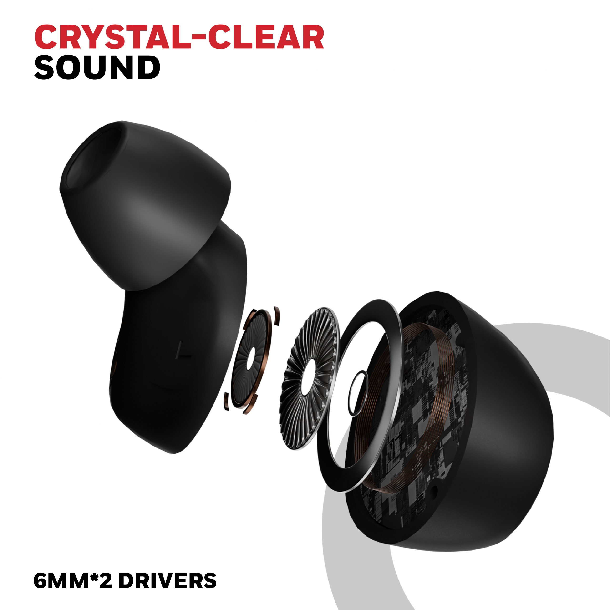 Suono P2200 Truly Wireless Earbuds-Black - Image 4