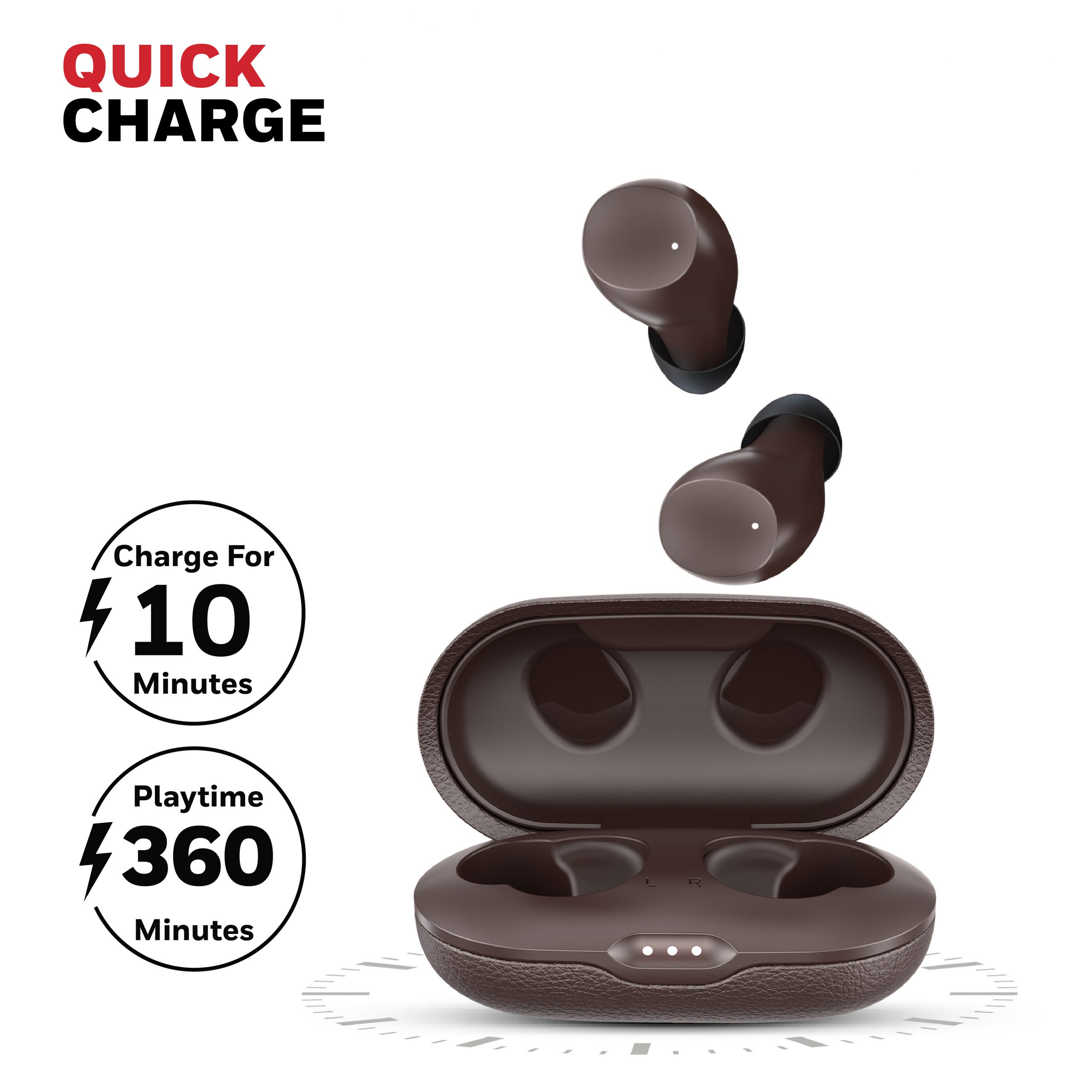 Suono P2200 Truly Wireless Earbuds-Brown - Image 7